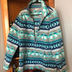 Sonoma Blue and Gray Fleece Jacket